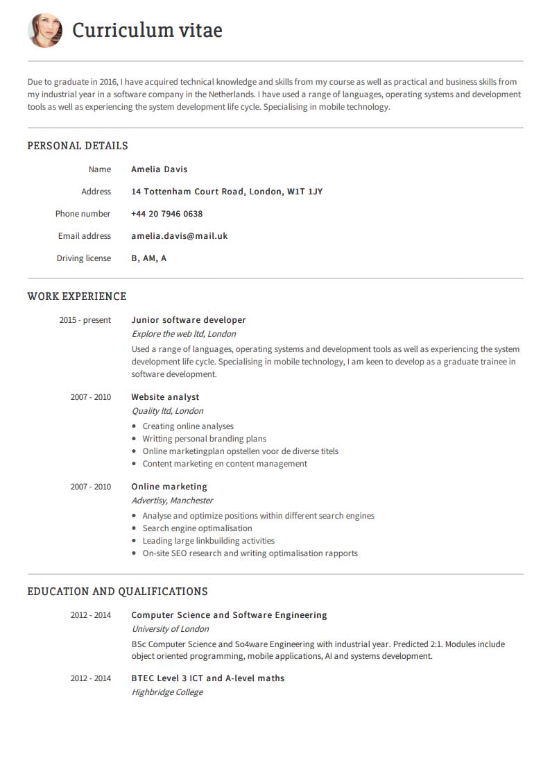 Create professional Resume - quick & easy builder - CVmaker.com