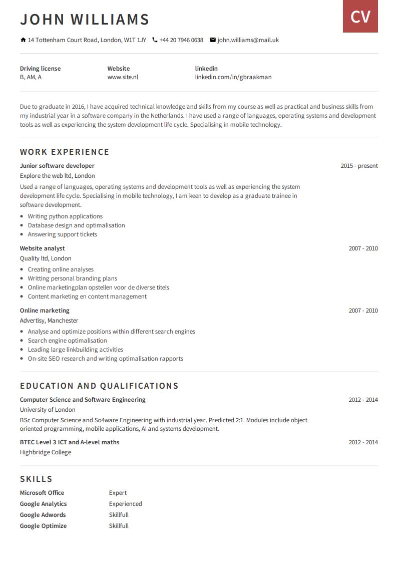 Professional CV Templates for 2024 | Create Your Perfect CV